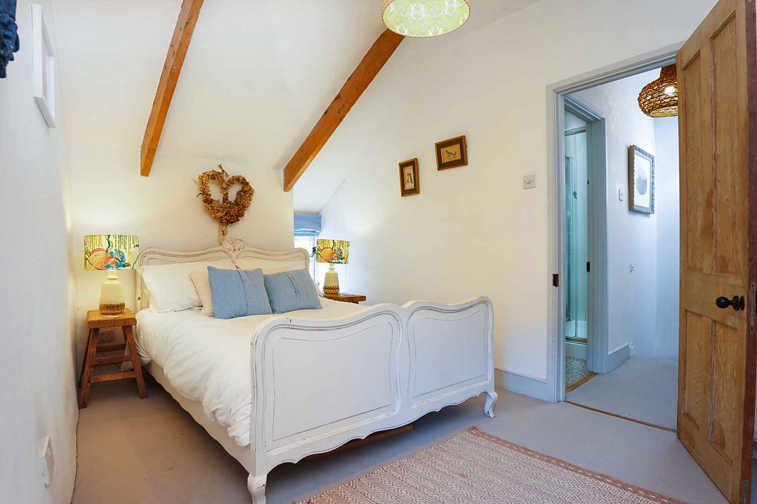 Bedroom 1 inside dog friendly holiday cottage in Cornwall  